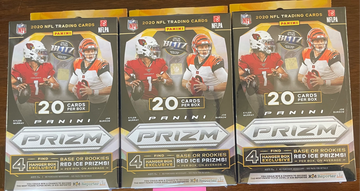 2020 Prizm Football Sealed Hanger Box x3 (Red Ice)
