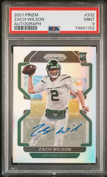 Zach Wilson Silver Prizm Rookie Auto