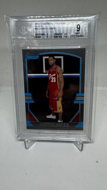 2003 Bowman Signature Silver Lebron James RC BGS 9