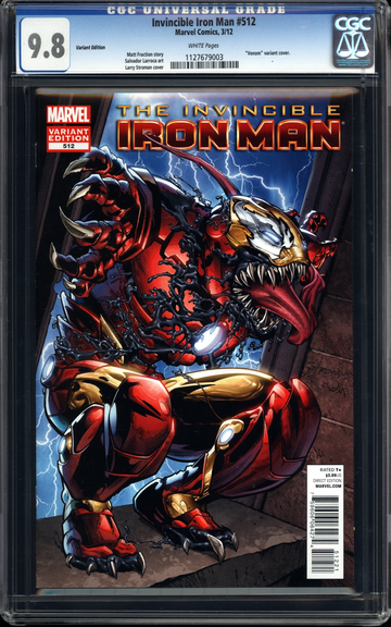 Invincible Iron Man #512 CGC 9.8 WP - Stroman VENOM Variant - HTF Low Print Grail - SCARCE