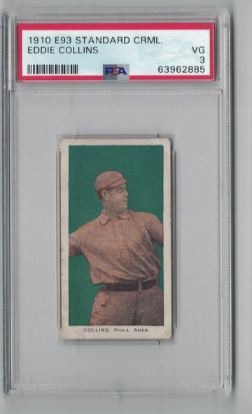 1910 E93 Standard Caramel Eddie Collins PSA 3 HOF