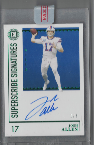2021 Panini Superscribe Signatures Josh Allen 1 of 3 SS-JA Green