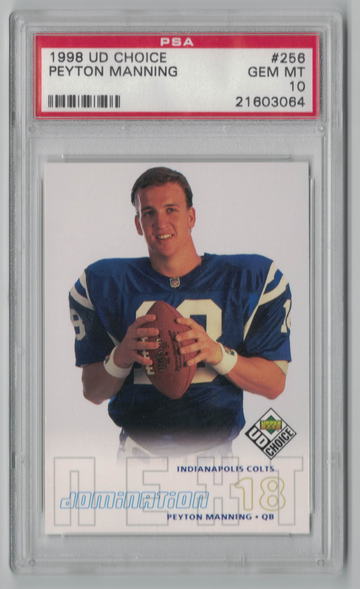 1998 UD Choice #256 Peyton Manning PSA 10 Gem Mt