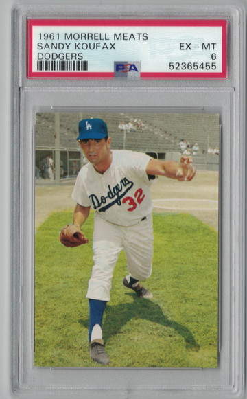 1961 Morrell Meats Sandy Koufax PSA 6 Ex-Mt