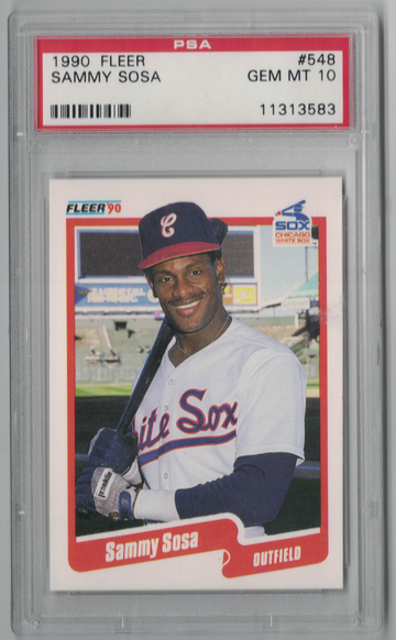 1990 Fleer #548 Sammy Sosa PSA 10 Gem Mint RC