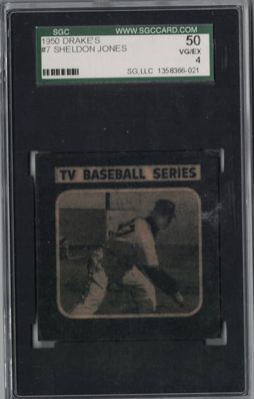 1950 Drake's #7 Sheldon Jones SGC 50 VG/EX