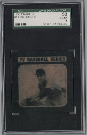 1950 Drake's #4 Lou Brissie SGC 50 VG/EX