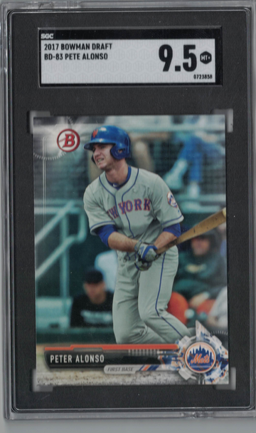 2017 Bowman Draft BD-83 Pete Alonso SGC 9.5 Mint plus