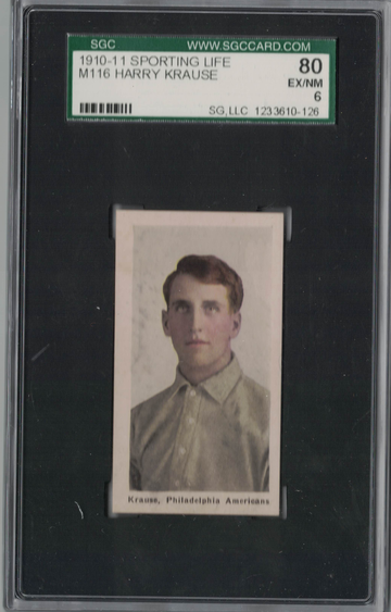 1910 Sporting Life M116 Harry Krause SGC 80 Ex NM