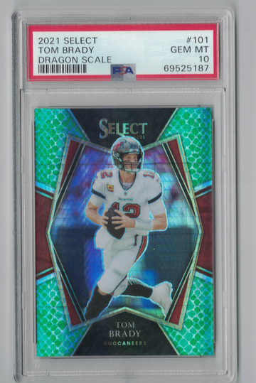 2021 Select #101 Tom Brady Dragon Scale PSA 10 Gem Mt