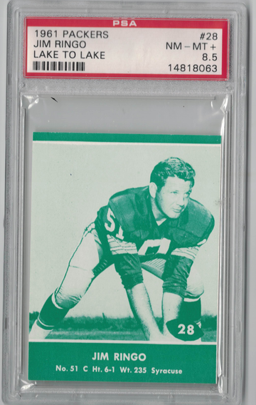1961 Packers Lake to Lake #28 Jim Ringo PSA 8.5 Nr Mt to Mint plus