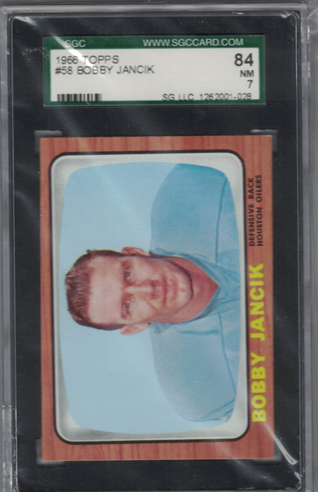1966 Topps Football #58 Bobby Jancik SGC 84 Nr Mt