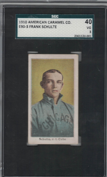 1910 E90 - 3 American Caramel Frank Schulte SGC 40 VG 