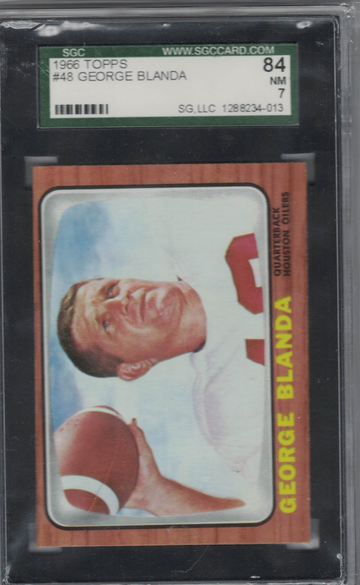 1966 Topps Football #48 George Blanda SGC 84 Nr Mt