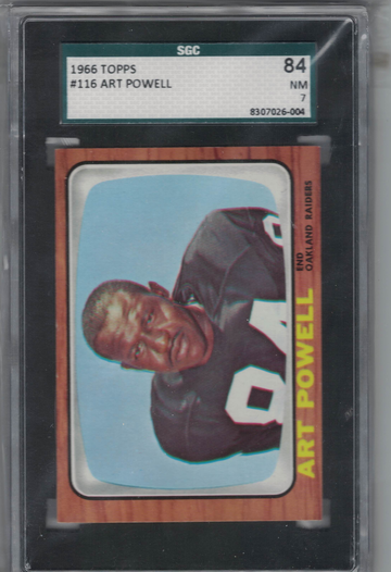 1966 Topps Football #116 Art Powell SGC 84 Nr Mt