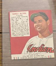 1952 Red Man Allstar Team #24 Early Winn with Tab Ex Mt