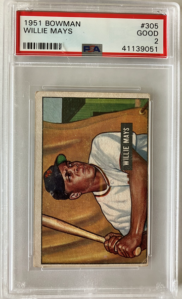 1951 Bowman Willie Mays RC #305.  PSA 2