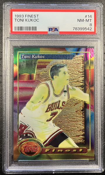 1993 Topps Finest Toni Kukoc PSA 8