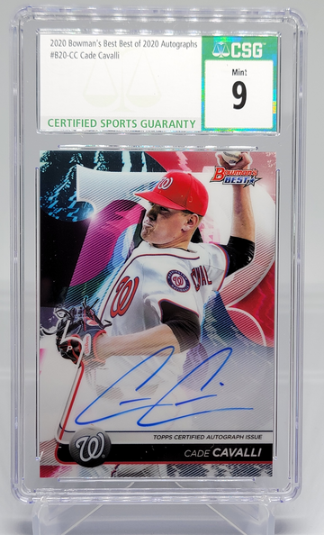 2020 Bowman's Best Best of 2020 Autographs #B20-CC Cade Cavalli CSG 9 Mint