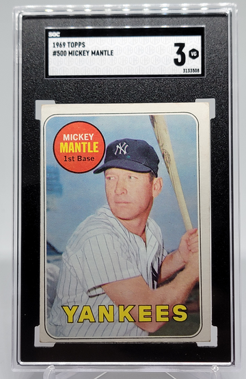 1969 Topps #500 Mickey Mantle SGC 3 VG