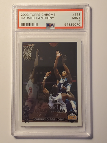 2003 TOPPS CHROME CARMELO ANTHONY RC #113 PSA 9
