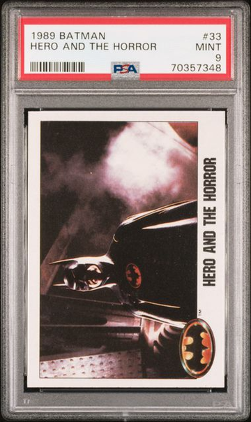 1989 TOPPS BATMAN HERO AND THE HORROR #33 PSA 9, POP OF 2, 1 HIGHER