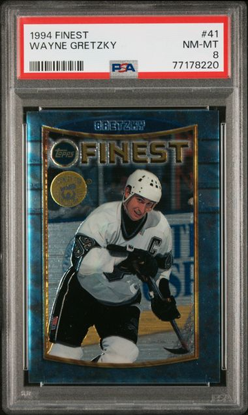1994 FINEST WAYNE GRETZKY SUPER TEAM WINNERS PARALLEL #41 PSA 8, POP 1, 5 HIGHER