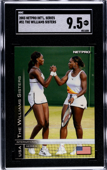 2003 NETPRO INTERNATIONAL SERIES THE WILLIAMS SISTERS VENUS/SERENA #51 SGC 9.5