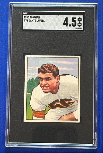 1950 Bowman Football # 78 Dante Lavelli Rookie