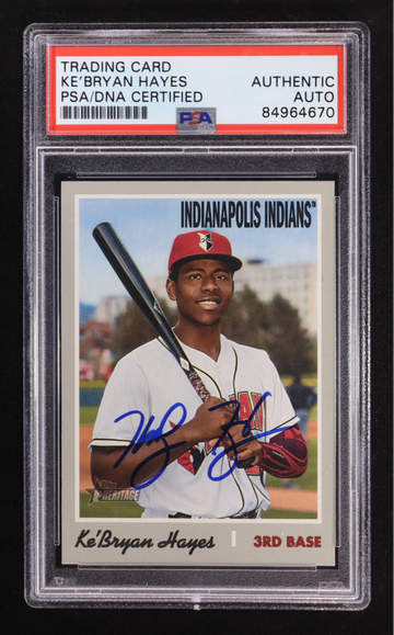 2019 Topps Heritage Minor League Ke’Bryan Hayes Signed #216 Autograph PSA AUTH