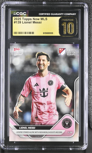 Lionel Messi 2025 Topps Now MLS #139 CGC 10 PRISTINE 🔥 Inter Miami GOAT 
