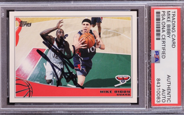Mike Bibby Hand-Signed 2008-09 Topps #3 PSA Autograph Authenticated