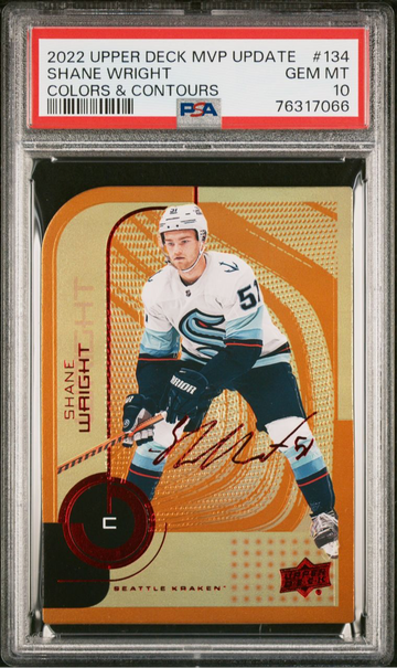 💥 PSA 10 Shane Wright /250 Colors And Contours 2022-23 Upper Deck MVP SSP