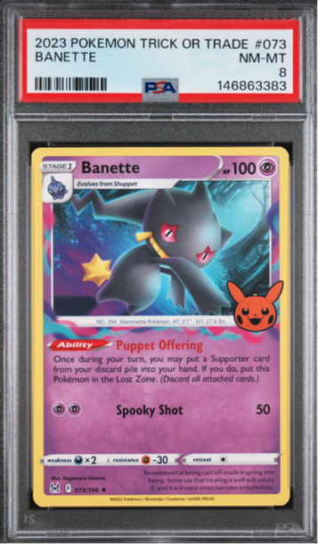 2023 Pokemon Trick or Trade Banette 073 PSA 8