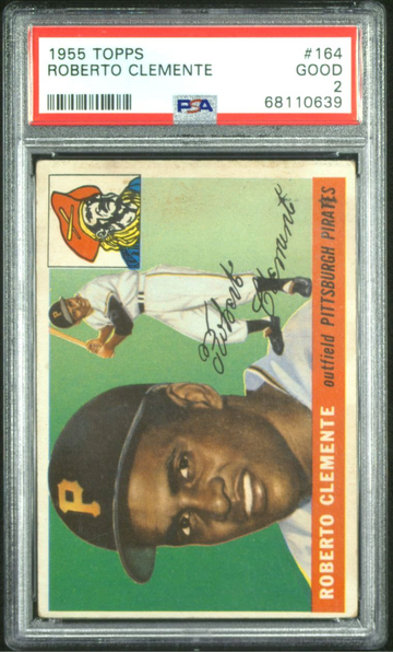 1955 Roberto Clemente Topps RC Rooke PSA 2