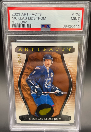 2023-2024 Artifacts Nicklas Lidstrom Yellow /50 PSA 9
