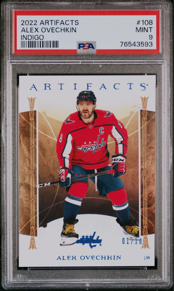 2022 Upper Deck Artifacts #108 Alex Ovechken Indigo #01/10 PSA 9