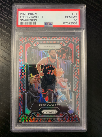 2023 Prizm Fred VanVleet Snakeskin SP Color Match PSA Gem MT 10 POP 1