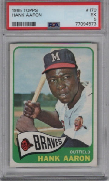 1965 Topps Hank Aaron #170 PSA 5 CENTERED