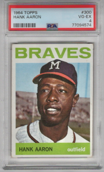 1964 Topps #300 Hank Aaron PSA 4
