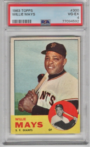 1963 Topps #300 Willie Mays - PSA 4