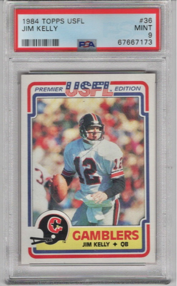 1984 Topps USFL Jim Kelly Rookie PSA 9 MINT