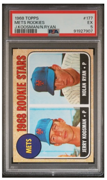 1968 Topps Mets rookies Nolan Ryan Jerry Koosman PSS 5.