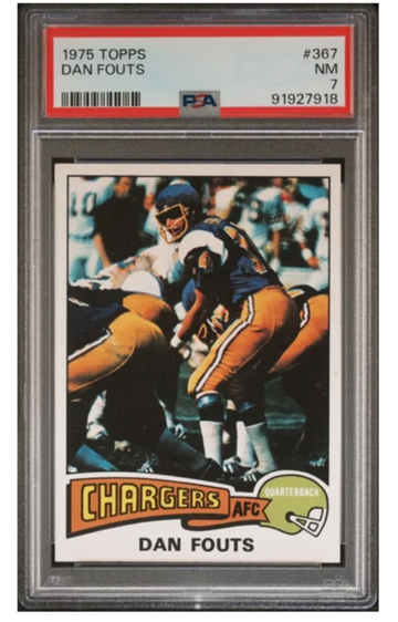 Dan Fouts 1975 Topps #367 RC Rookie Card PSA 7