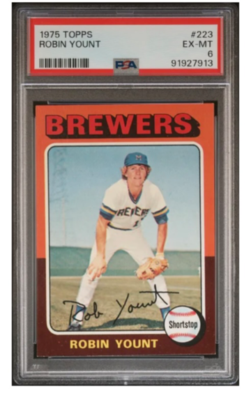 1975 Topps Robin Yount 223 Rookie PSA 6