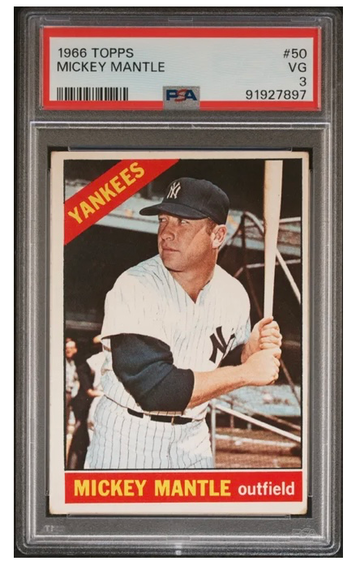 1966 Topps - #50 Mickey Mantle PSA 3
