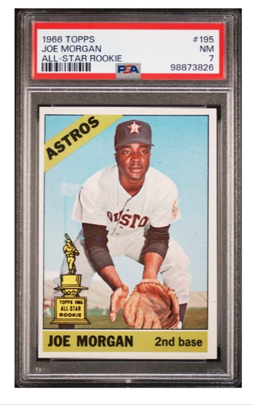 1966 Topps # 195 Joe Morgan All Star Rookie Astros PSA 7