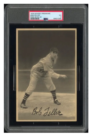 1939 Goudey Premiums R303-BB &W Bob Feller PSA 3. 