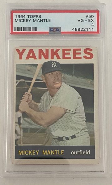 1964 Topps Mickey Mantle PSA 4