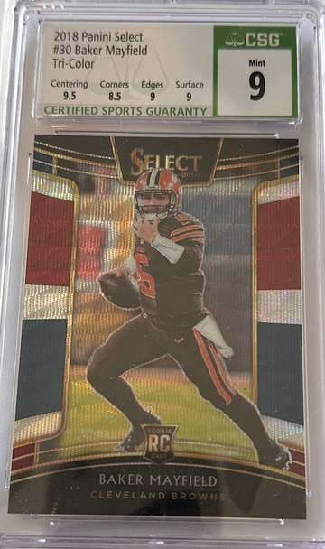 2018 Select Baker Mayfield Tricolor #30 CSG 9